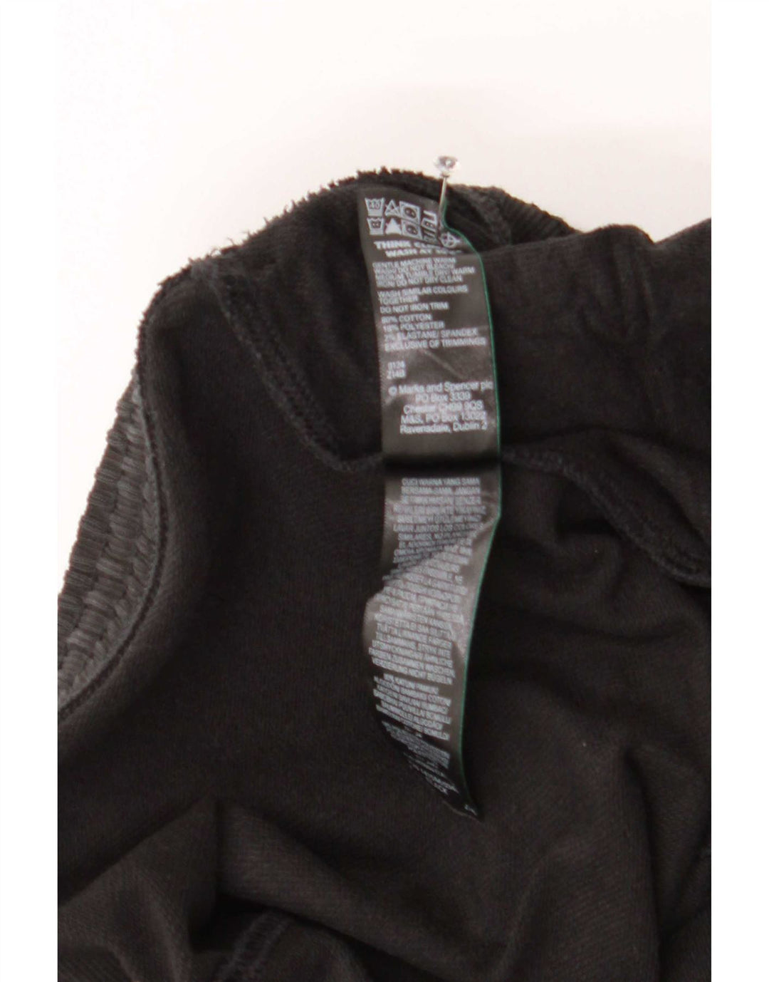 Marks & Spencer Mens Tracksuit Trousers Medium Black Cotton