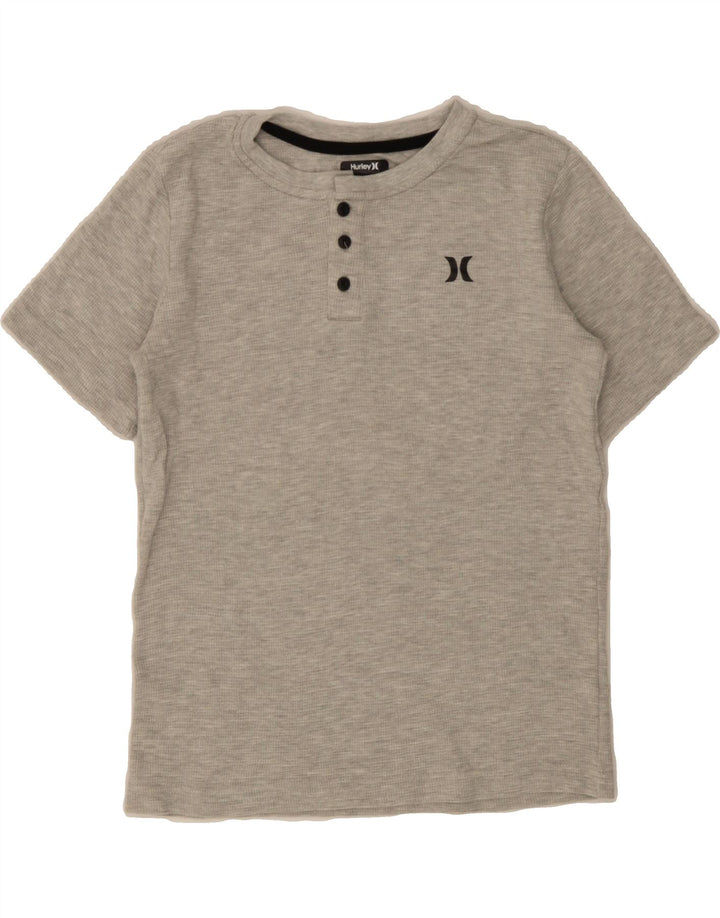 HURLEY Boys T-Shirt Top 14-15 Years Grey Cotton Vintage Hurley and Second-Hand Hurley from Messina Hembry 