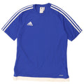 ADIDAS Mens Climalite T-Shirt Top Medium Blue Colourblock Polyester
