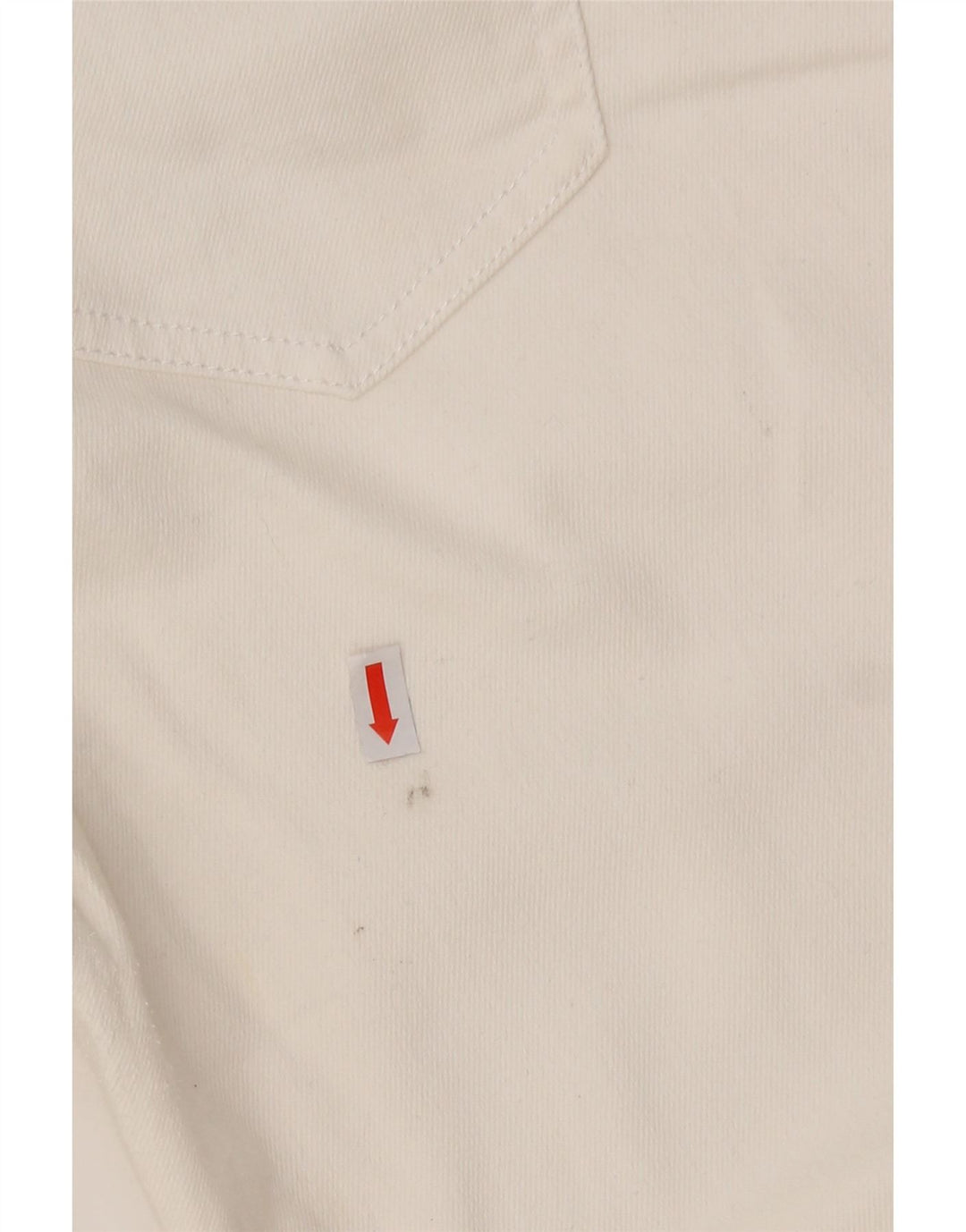 GUESS Womens Cropped Jeans W32 L23 White Floral Vintage Guess and Second-Hand Guess from Messina Hembry 