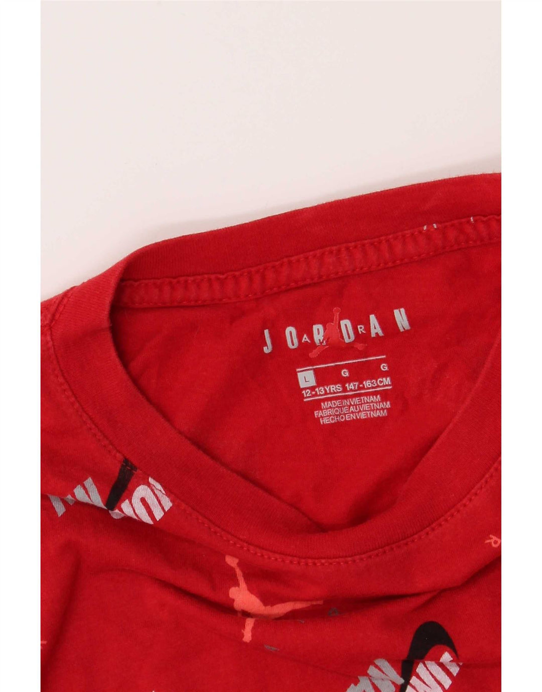 Jordan Boys Regular Graphic T-Shirt Top 12-13 Years Large Red