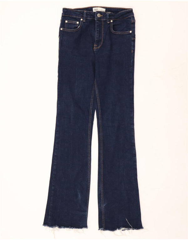 Zara Womens Flared Jeans EU 38 Small W28 L33 Blue Cotton