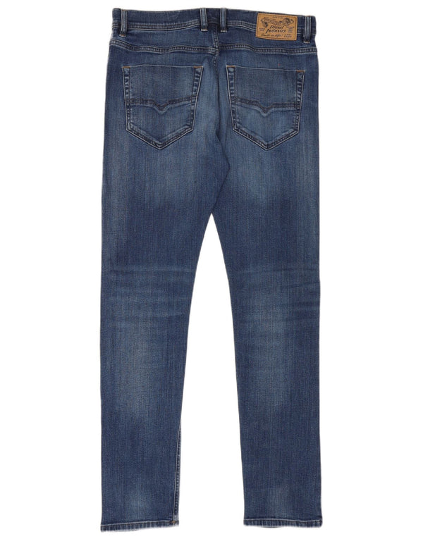 Diesel Mens Tepphar Carrot Slim Jeans W34 L32 Navy Blue Cotton
