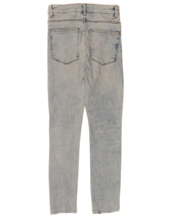 Zara Damen Distressed Skinny Jeans EU 36 XS W26 L27 Blau