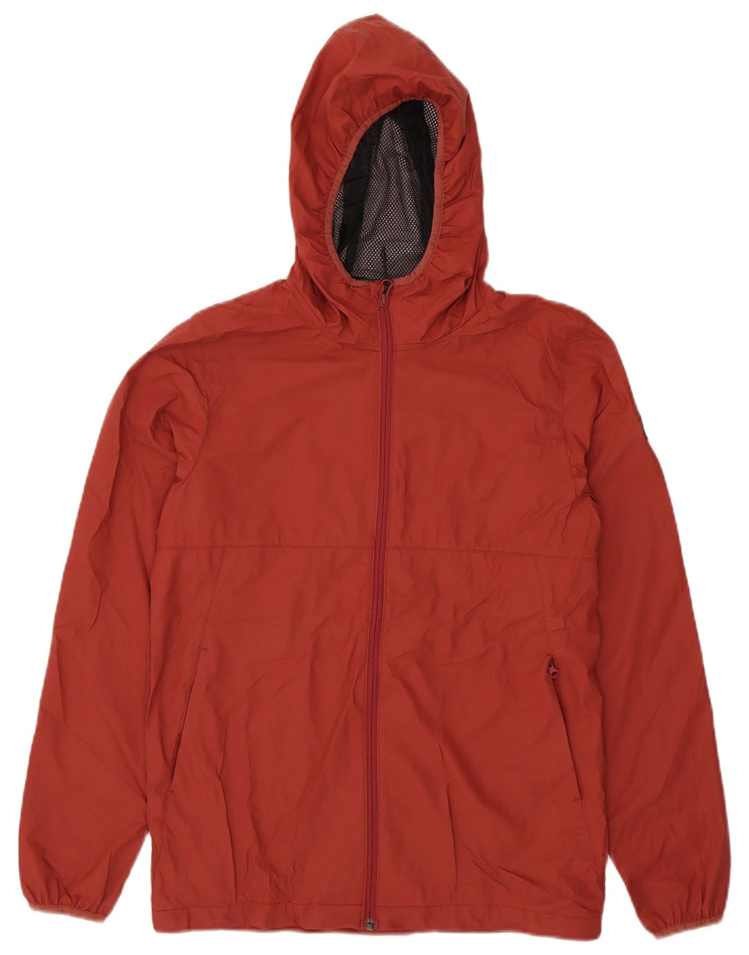 Quiksilver Mens Hooded Regular Fit Rain Jacket UK 36 XS Red Polyester