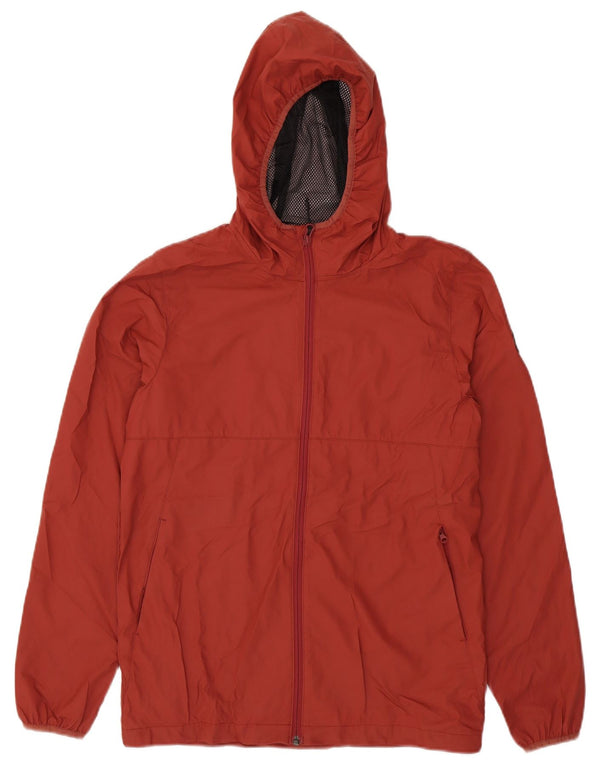 Giacca antipioggia Quiksilver da uomo con vestibilità regolare con cappuccio UK 36 XS poliestere rosso