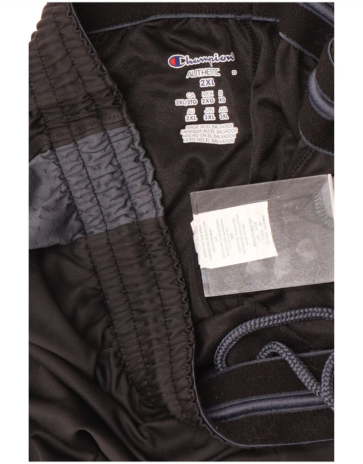 Champion Mens Sport Shorts 2XL  Black Colourblock Polyester