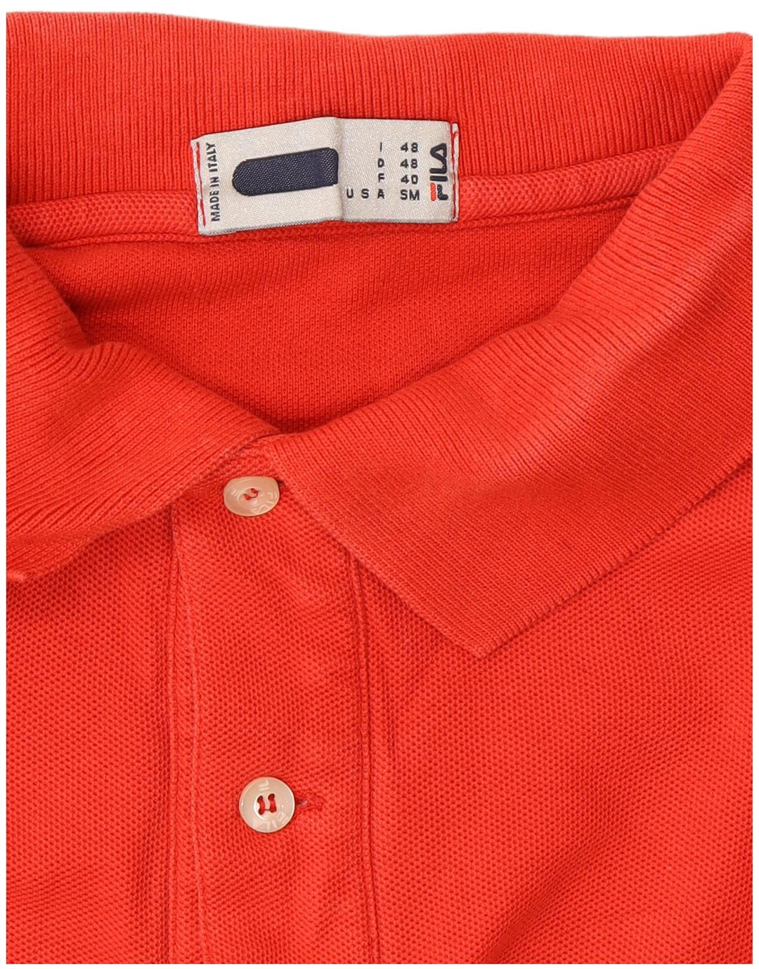 FILA Mens Polo Shirt IT 48 Medium Red