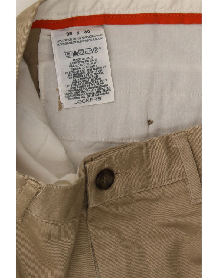 DOCKERS Mens Pegged Chino Trousers W36 L30 Beige Cotton Vintage Dockers and Second-Hand Dockers from Messina Hembry 
