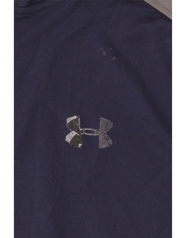 Under Armour Mens Heat Gear Tracksuit Top Jacket Small Navy Blue