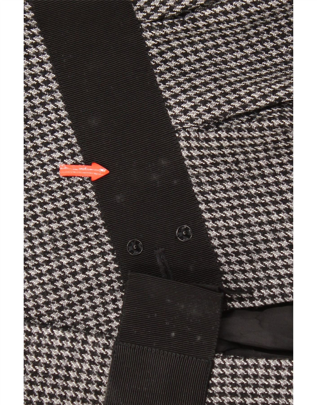 Max & Co. Womens Crop 2 Button Blazer Jacket UK 14 Medium Grey Houndstooth