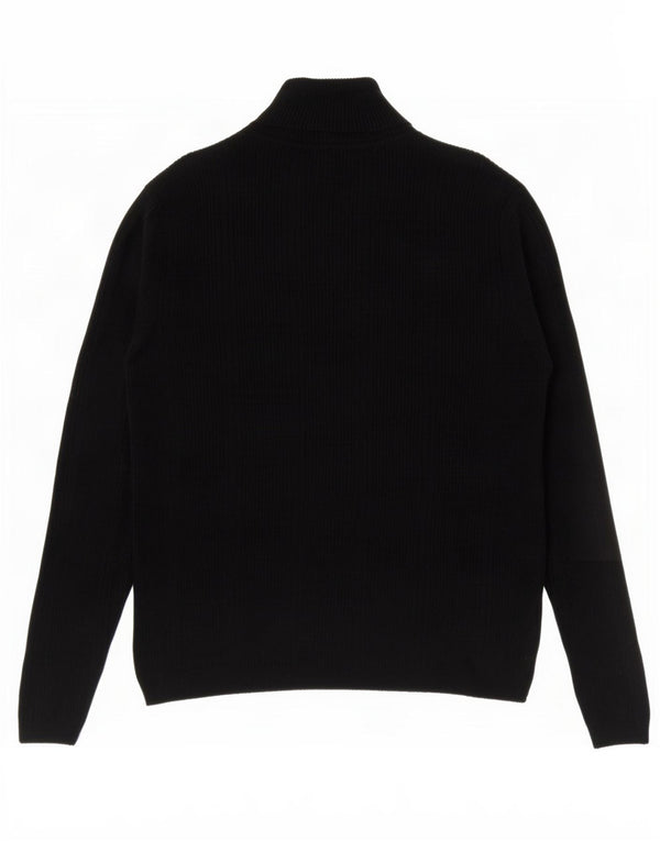 Marks & Spencer Womens Roll Neck Jumper Sweater UK 12 Medium Black Viscose
