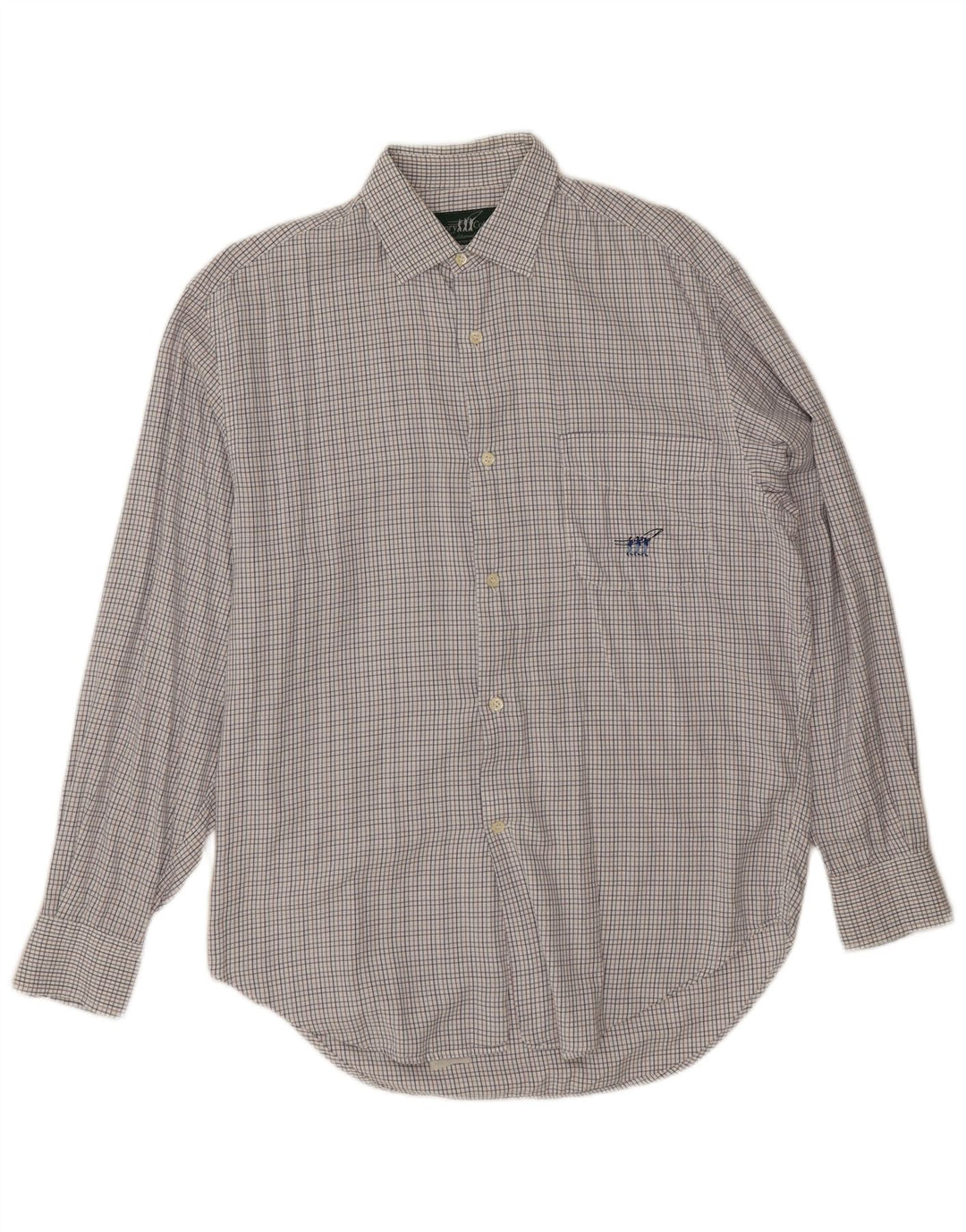 Camicia da uomo Henry Cottons taglia 39 15 1/2 percalle grigio medio
