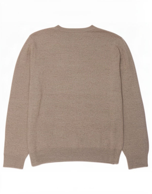 Marks & Spencer Mens Crew Neck Jumper Sweater Large Grey Flecked Cotton