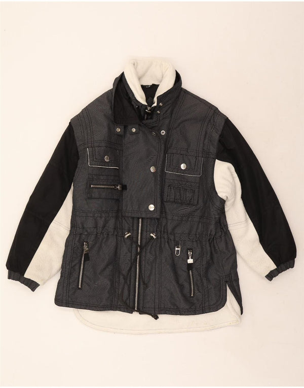 C&A Dame Rodeo Loose Fit Skijakke UK 14 Medium Grey Colourblock Nylon