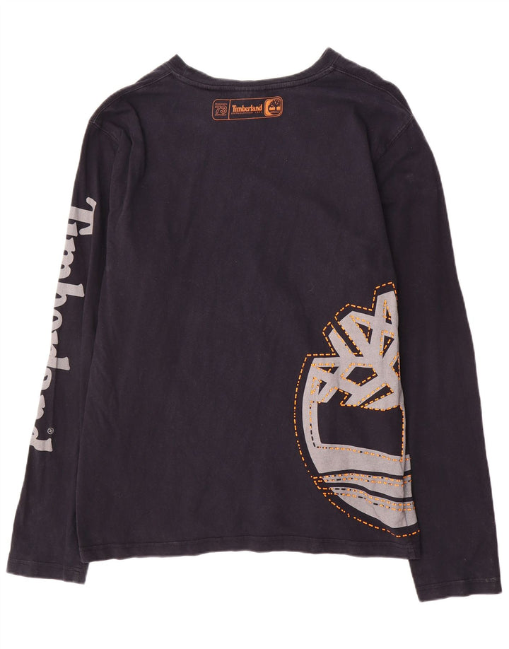 Timberland Mens Graphic Top Long Sleeve XL Navy Blue Cotton