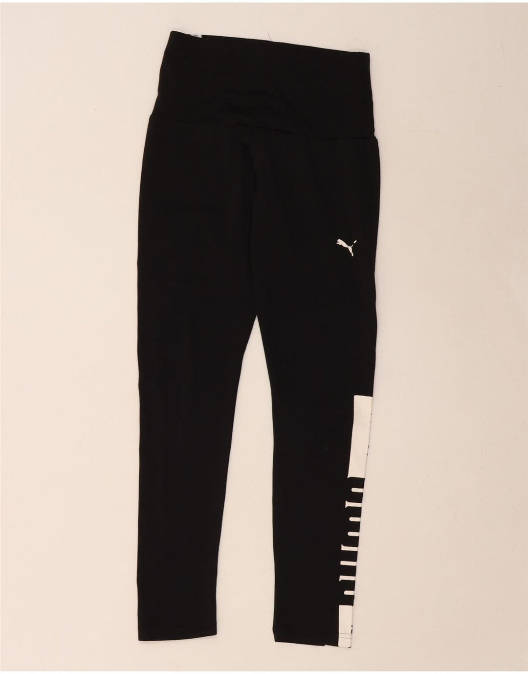 PUMA Grafiske Leggings til kvinder UK 8 Lille sort farveblok