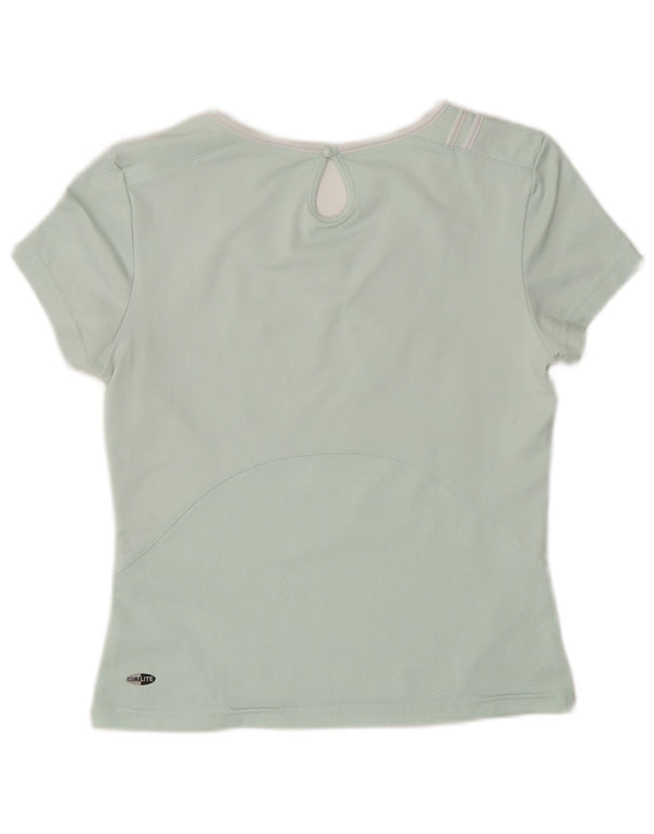 Adidas Womens Climalite T-Shirt Top UK 10 Small Turquoise Polyester