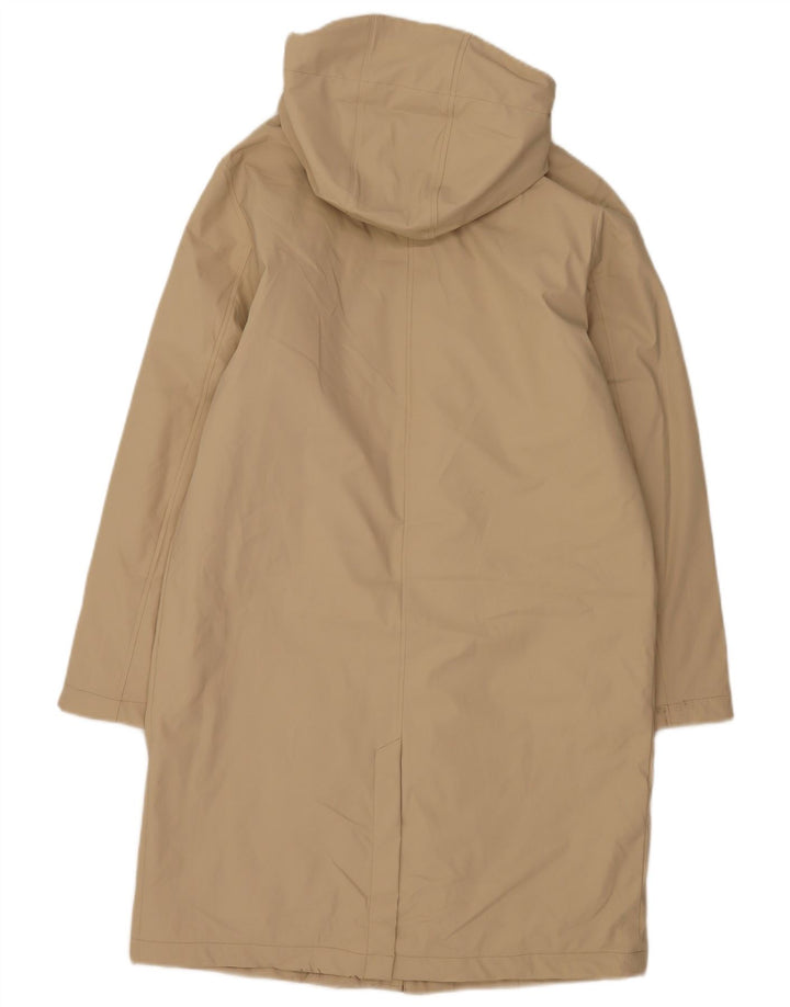 Marks & Spencer Womens Hooded Raincoat UK 12 Medium Beige Polyurethane