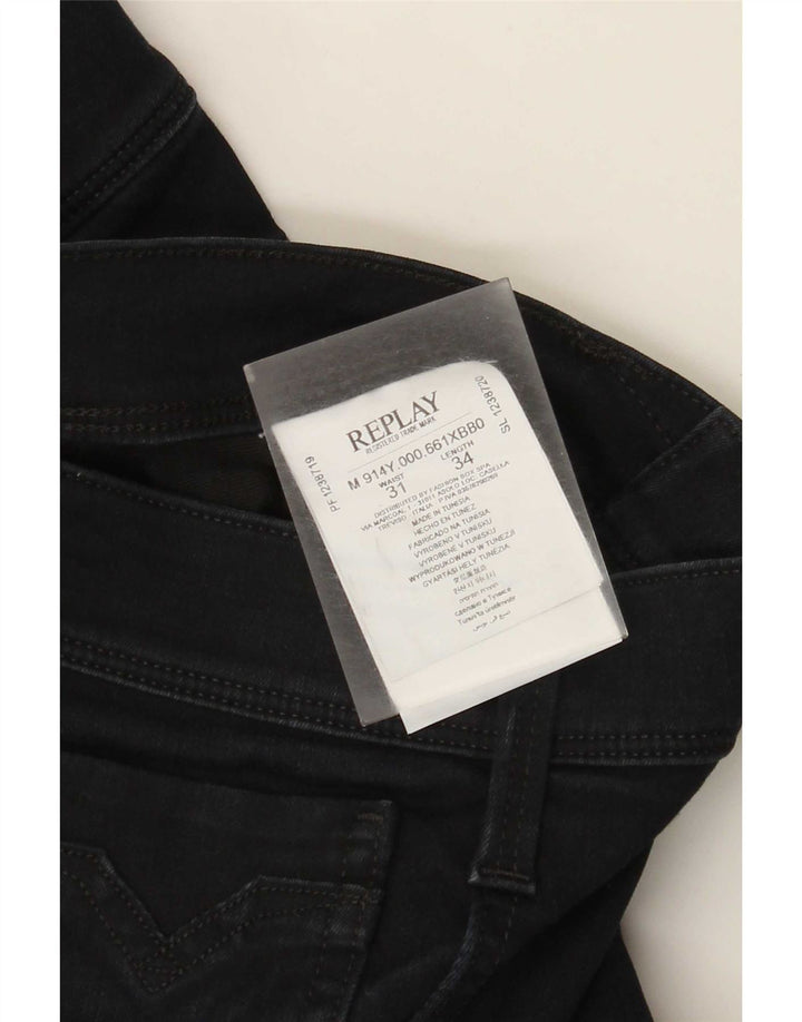Replay Herre Slim Jeans W31 L34 Marineblå Bomuld