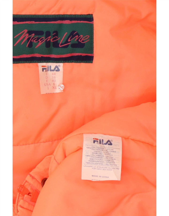 Fila Женский пуховик оверсайз с капюшоном IT 44 Средний Оранжевый Полиамид