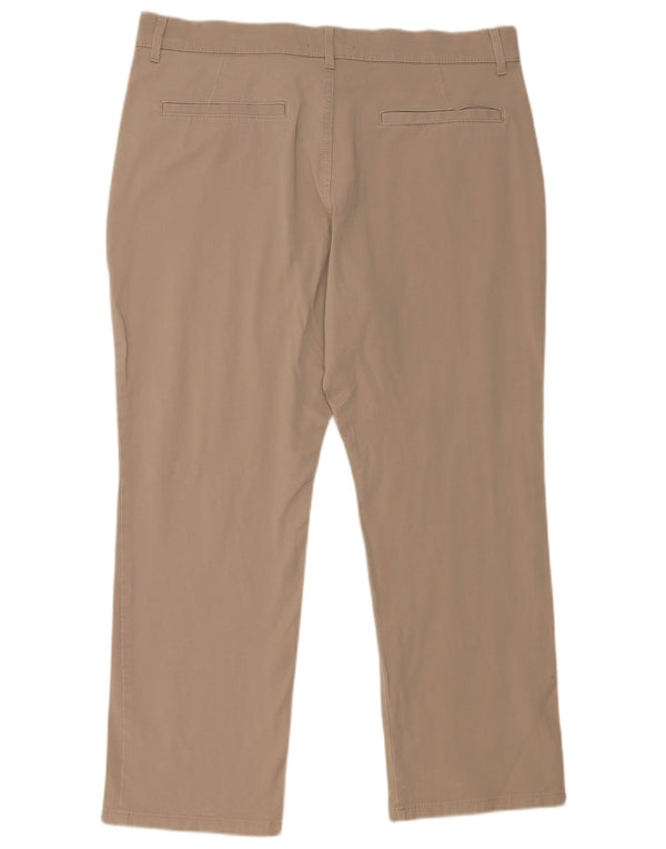 Marks & Spencer Womens Straight Casual Trousers UK 18 XL W38 L26 Grey