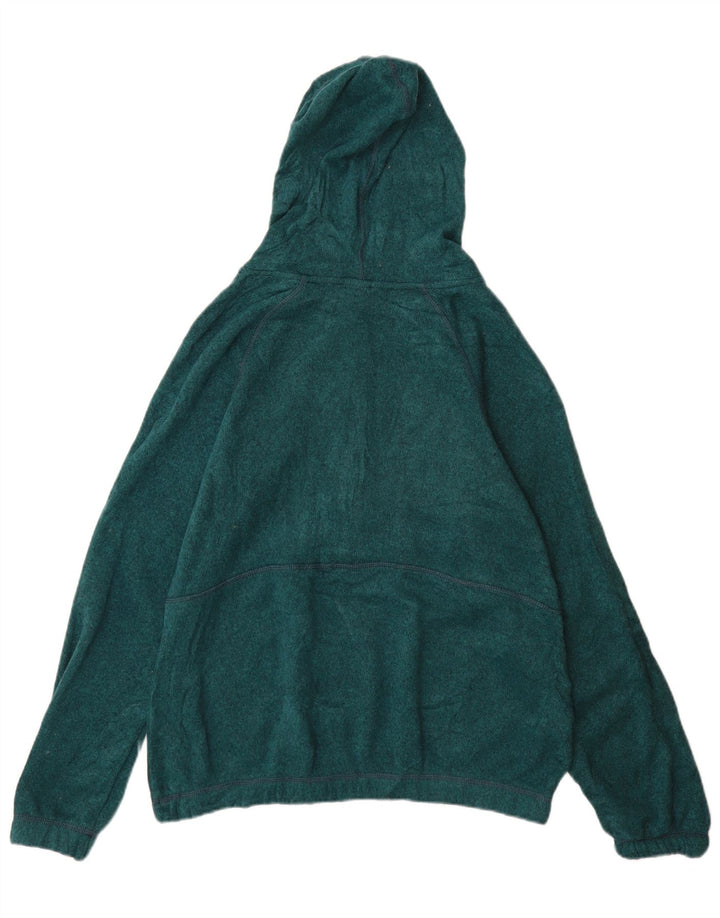 Eddie Bauer Womens Button Neck Jumper Sweater UK 14 Medium Green Polyester