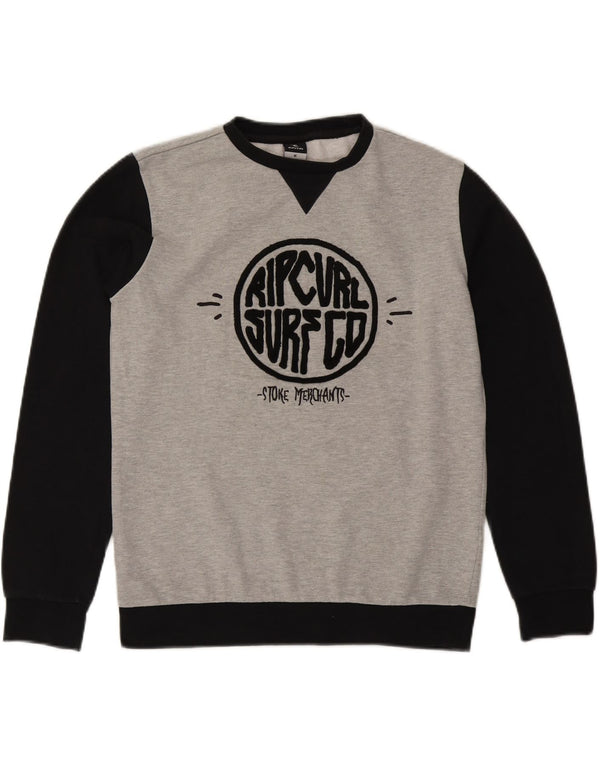 Γραφικό φούτερ Rip Curl Boys Jumper 15-16 ετών Γκρι Colourblock Βαμβακερό