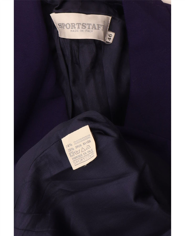 Sportstaff Womens Double Breasted Blazer Jacket IT 46 Large Purple