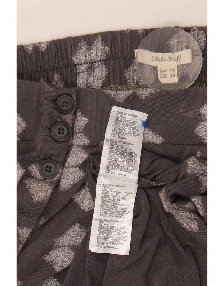 White Stuff Womens A-Line Skirt UK 10 Small W32 Grey Geometric Viscose
