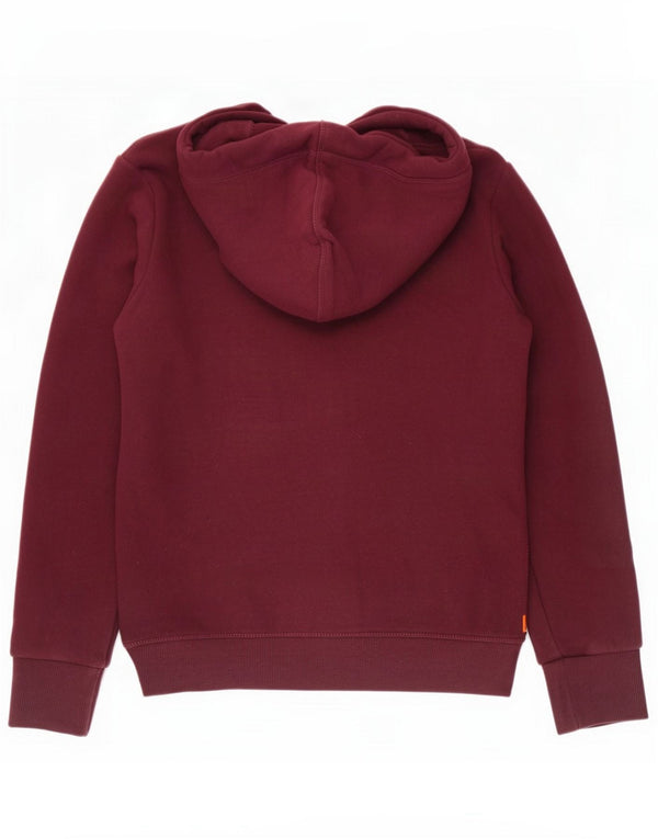 Superdry Womens Graphic Hoodie Jumper UK 10 Small Burgundy Cotton