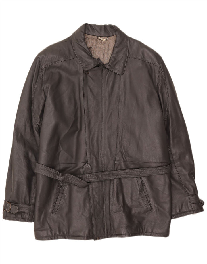 Michel Herren Lederjacke IT 58 4XL Graues Leder