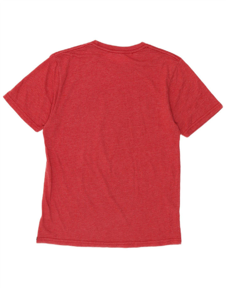 Volcom Womens Modern Fit Graphic T-Shirt Top UK 12 Medium Red Cotton