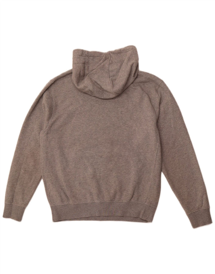 NIKE Mens Hoodie Jumper Small Grey Cotton