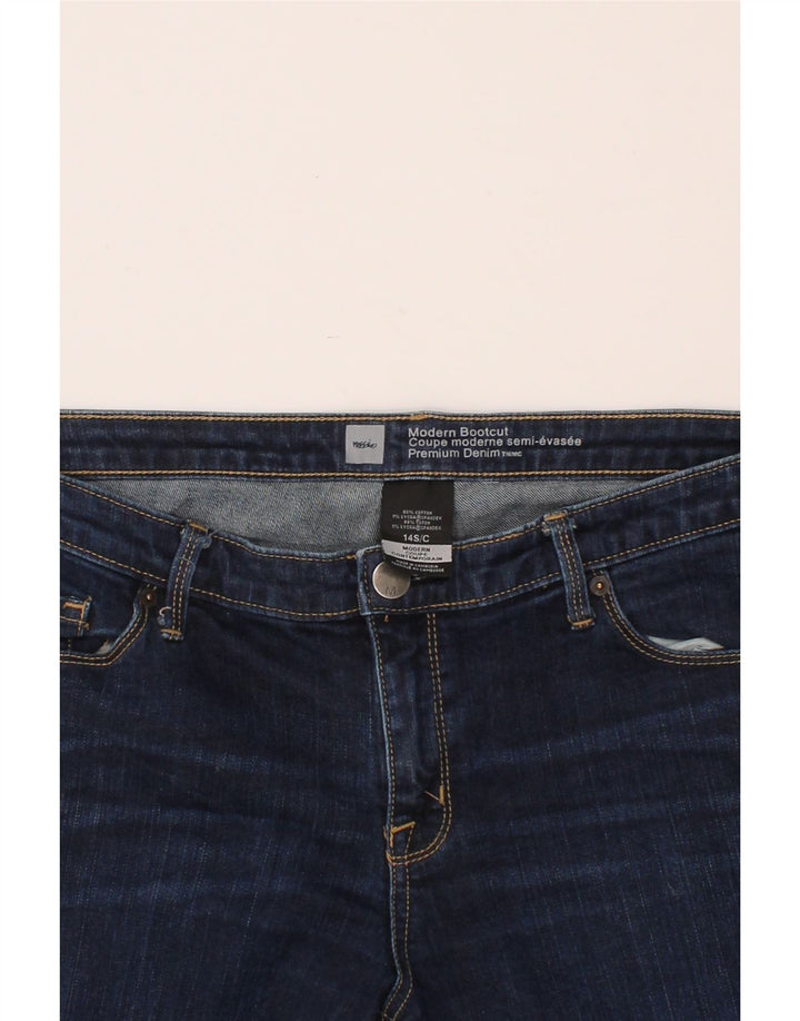 MOSSIMO Womens Short Modern Bootcut Jeans US 14 XL W38 L29 Navy Blue Vintage Mossimo and Second-Hand Mossimo from Messina Hembry 