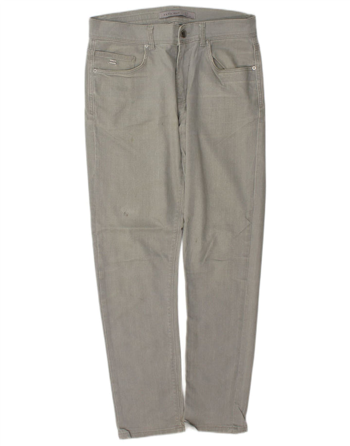 Zara Mens Slim Jeans EU 40 Medium W31 L30 Grey Cotton