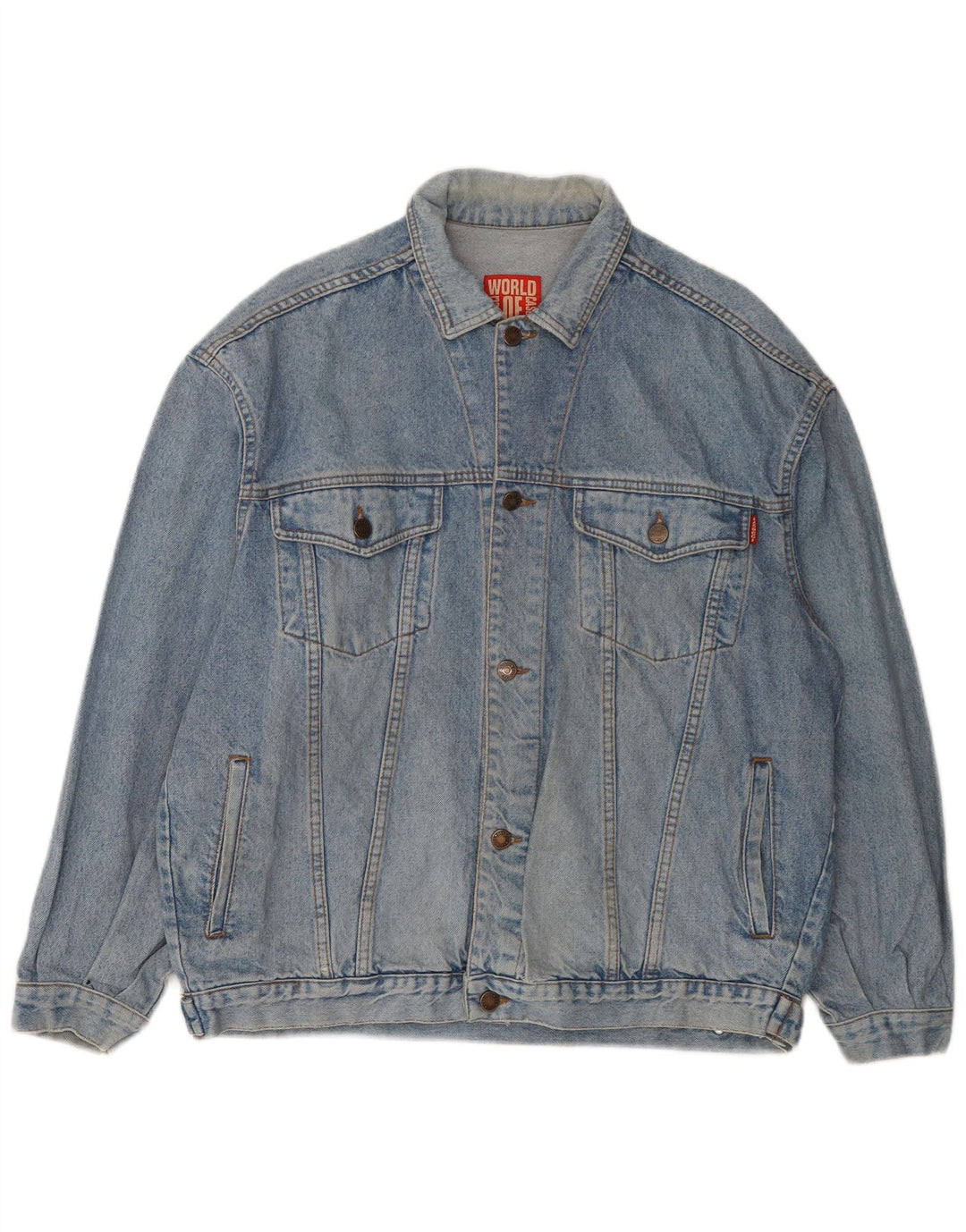 CASSUCI Mens Denim Jacket UK 42 XL Blue Cotton