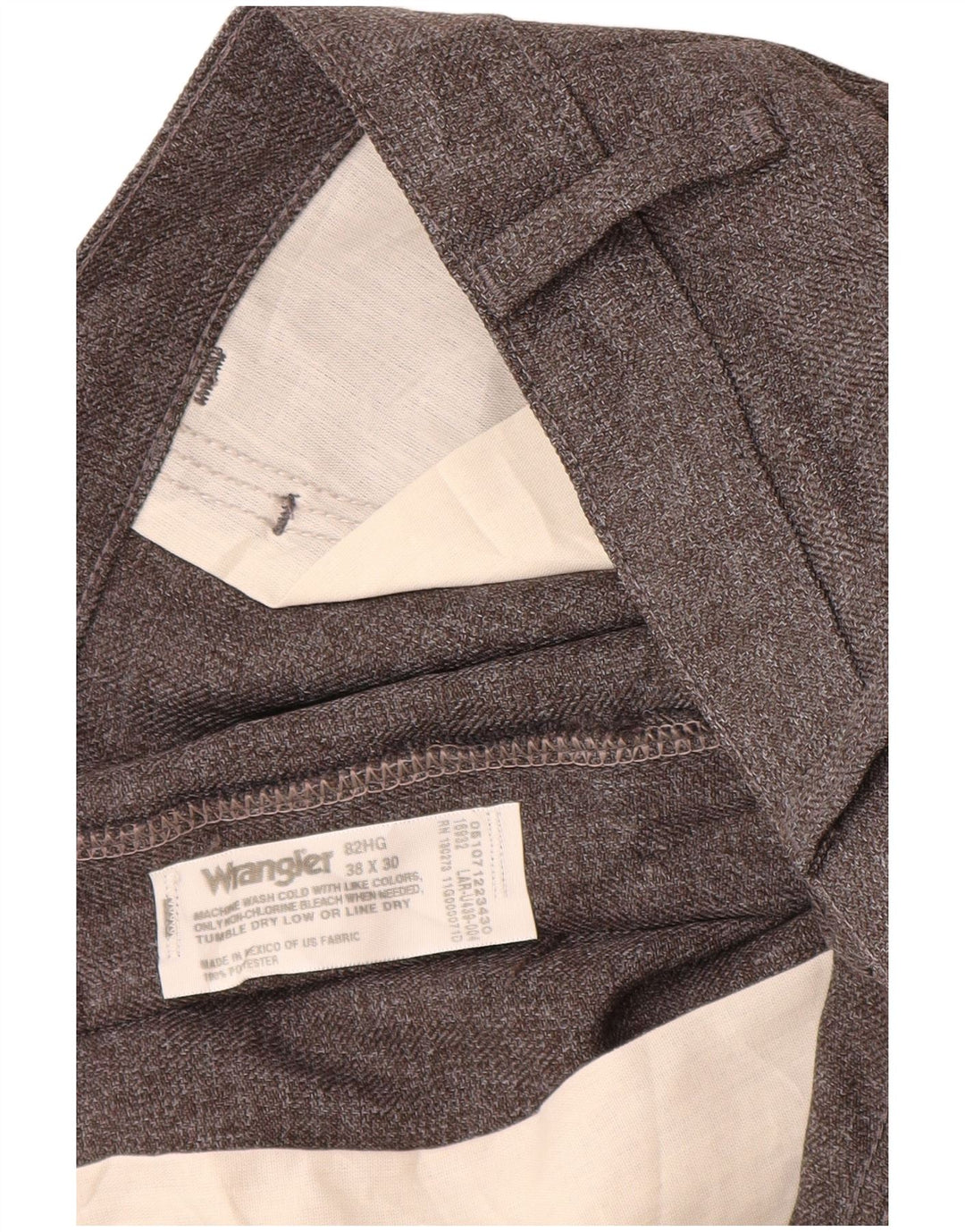 Pantaloni casual dritti da uomo Wrangler W38 L30 poliestere grigio