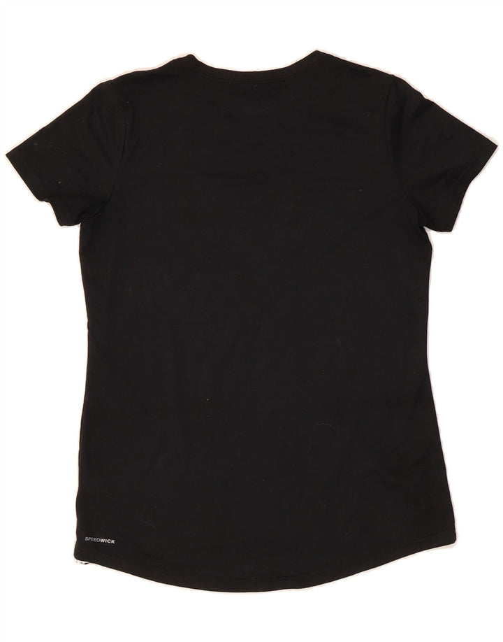 REEBOK Womens T-Shirt Top UK 12 Medium  Black Polyester Modern Vintage Reebok and Second-Hand Reebok from Messina Hembry 