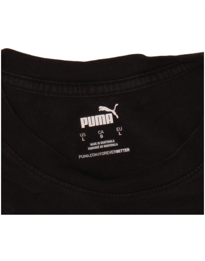 Puma Herren T-Shirt mit Grafik, Größe L, Schwarz
