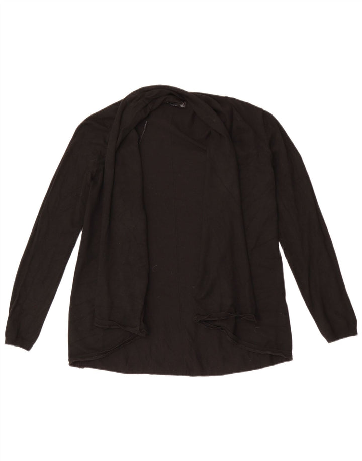 Zara Womens Open Cardigan Sweater UK 14 Large Black
