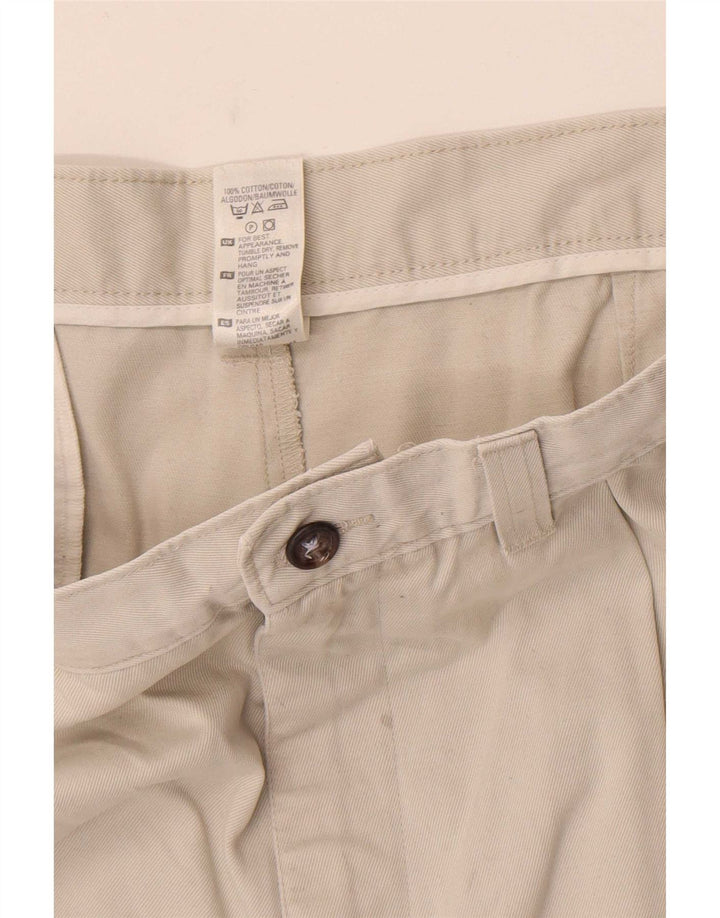 Marks & Spencer Mens Pegged Chino Shorts W36 Large Off White Cotton