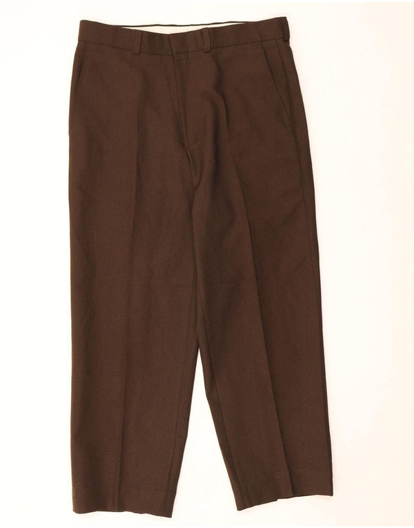 Marks & Spencer Straight Casual bukser til mænd W32 L26 brun polyester
