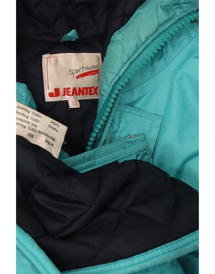 J Jeantex Herren-Parka mit Kapuze, IT 52 XL, Blau, Polyamid