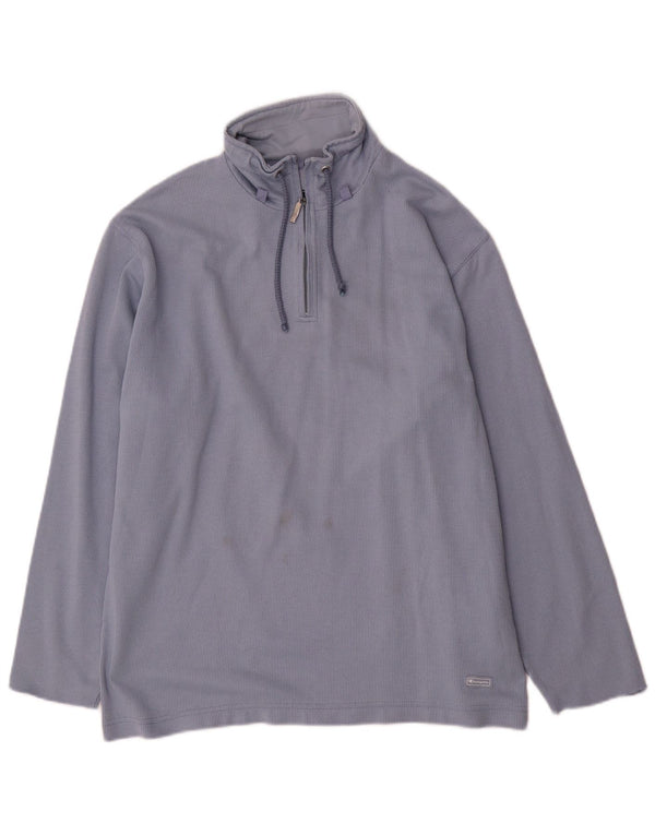 Champion Sweat-Shirt Col Zippé Homme Bleu Moyen Coton
