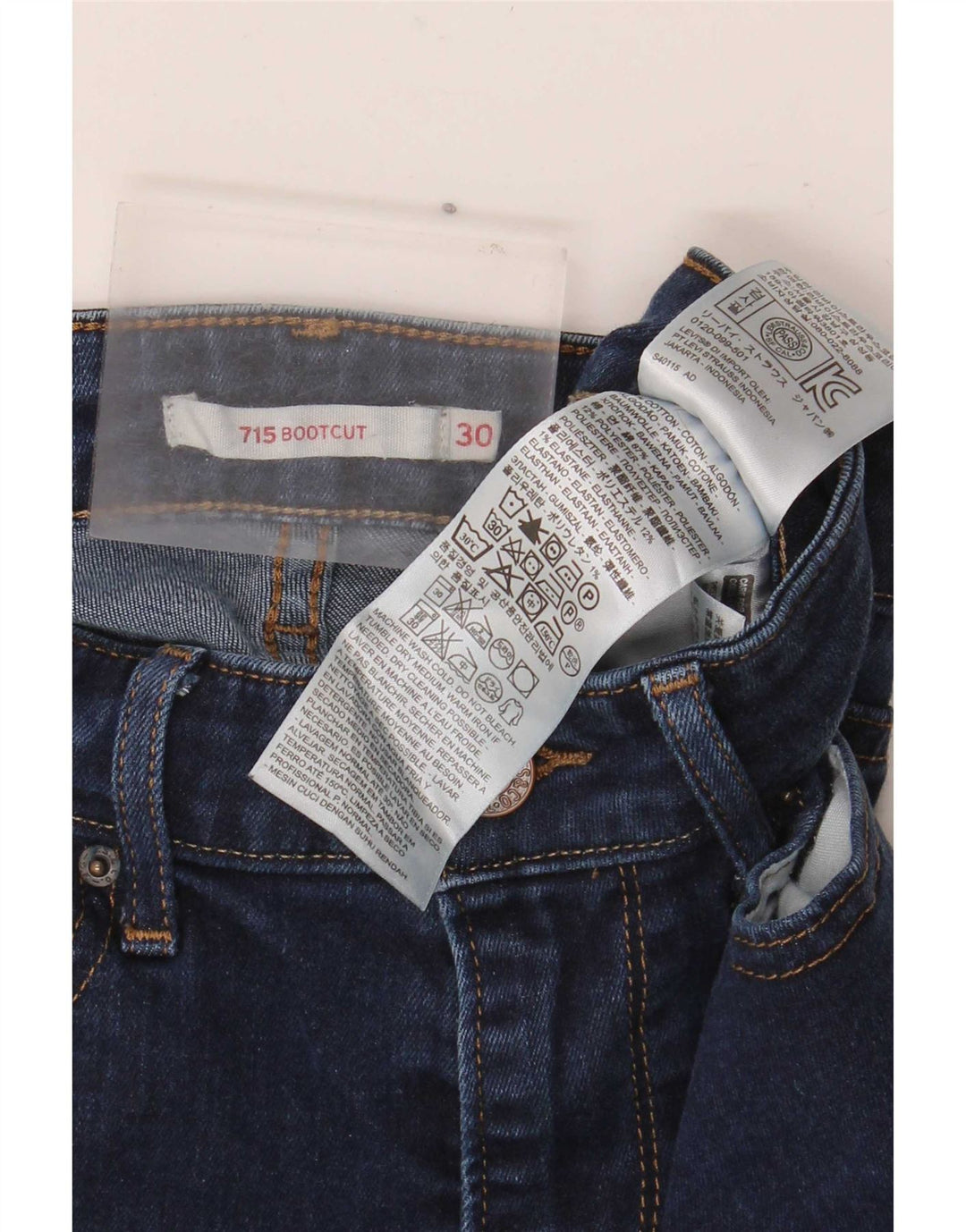 Jeans Levi's 715 Bootcut da donna W30 L32 in cotone blu navy