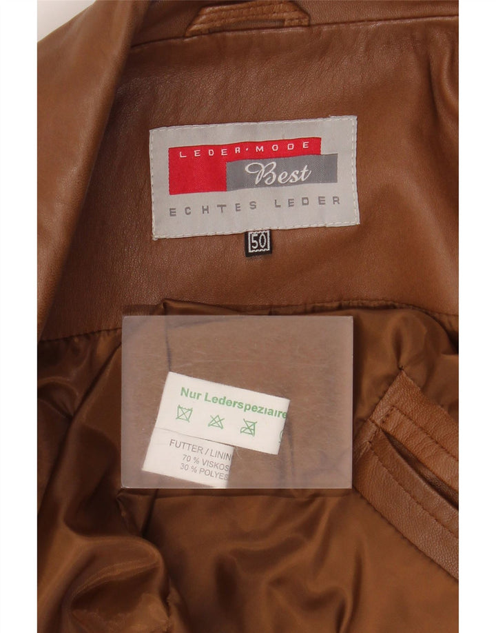 Vintage męska kurtka skórzana bomber EU 50 duża brązowa skóra