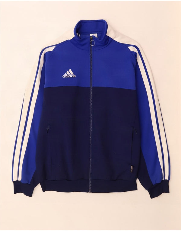Adidas Veste de survêtement pour homme UK 42/44 Large Bleu Colorblock Polyester