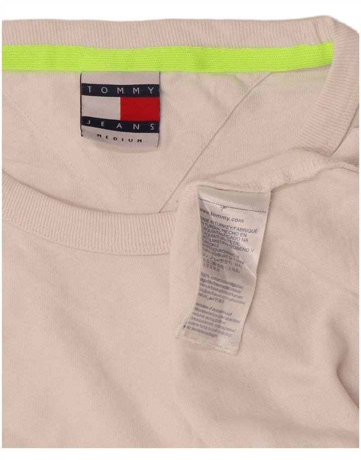Tommy Hilfiger Mens Graphic T-Shirt Top Medium White Cotton
