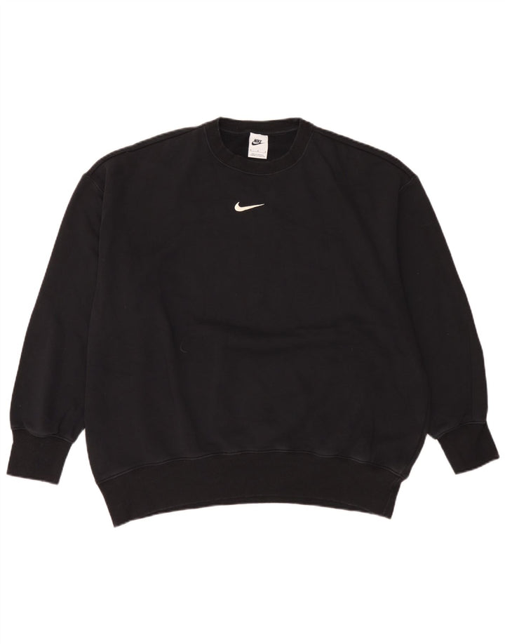 Nike Mens Loose Fit Sweatshirt Jumper Medium Black Cotton